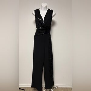 Alexa B Nites Women’s Jumpsuit Casual Outfit Black Size 14 Sleeveless Romper NWT